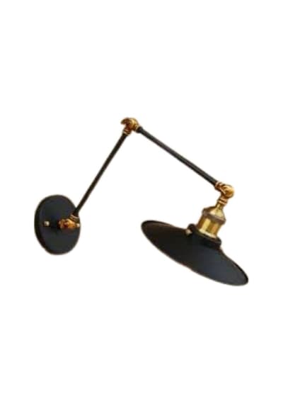 Riolight Retro Mafsallı Hareketli Siyah Metal Aplik Çap: 23Cm (543082025) Siyah