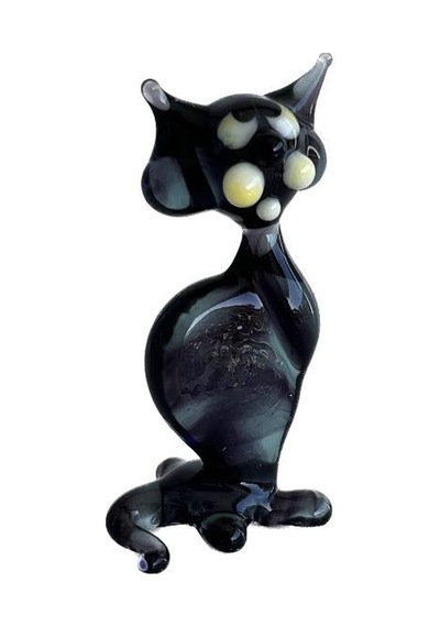 El Yapımı Murano Cam Kedi Biblo A48-03