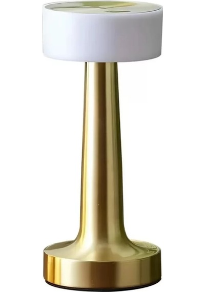 Gold Kare Led Masa Lambası Şarjlı Dimmer Kontrollü Dekoratif Işık Çok Renkli
