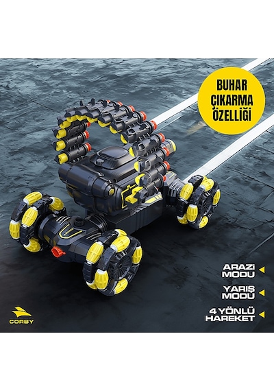 Corby Boom Tank Csg06 Uzaktan Kumandalı Akrobat Araba Siyah
