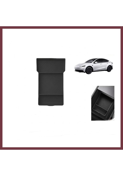Storeşahin Tesla Model Y Juniper 2025+ Uyumlu Orta Konsol Düzenleyici Raf Saklama Kutusu Siyah Shn0720