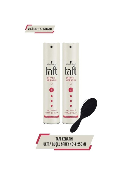 Taft Phyto-Keratin Saç Spreyi No.4 2 x 250 ML + Tarak
