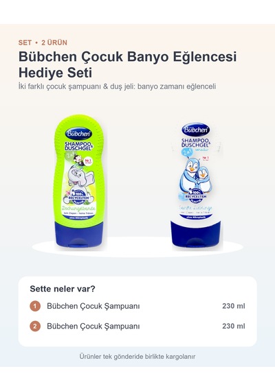 Bübchen Çocuk Banyo Eğlencesi Hediye Seti 2 Parça: Dschungelbande + Soft Darling