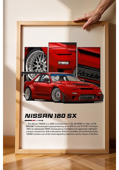 Nissan 180 Sx Çerçeveli Tablo - Nissan Car Poster