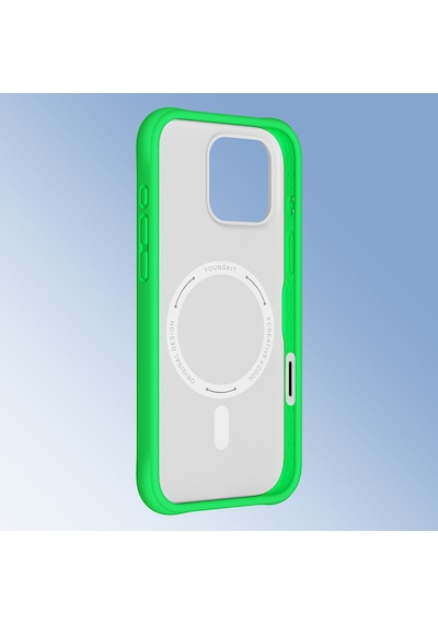 Apple Uyumlu iPhone 16 Pro Max Kılıf M-safe Şarj Özellikli Youngkit Macaroon Serisi Kapak Yeşil