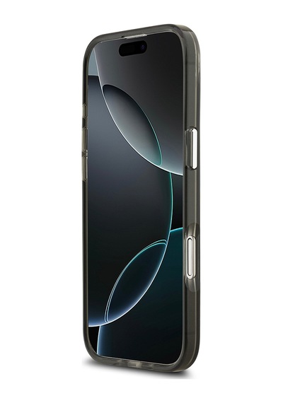 Apple Uyumlu iPhone 17 Air Kılıf Guess Lisanslı M-safeli Iml Baskılı Üçgen Logolu Metal Kamera Çerçeveli Siyah Siyah
