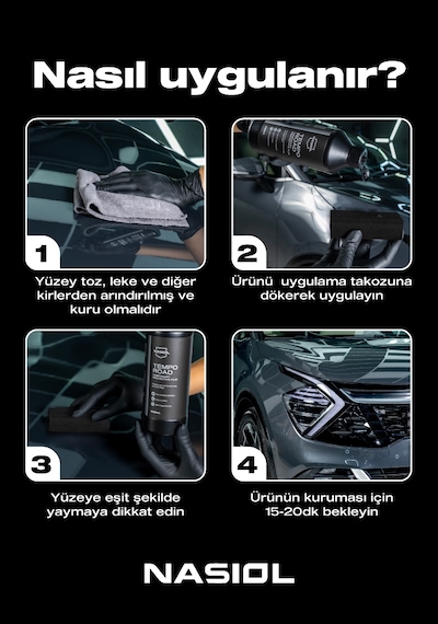 Nasiol Temporoad Geçici Araç Yüzeyi Koruyucu Sıvı Film Geçici Boya Koruma 500 ML Leke Böcek Koruyucu