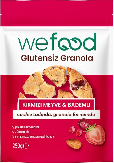 Glutensiz Granola Kırmızı Meyve & Bademli 250 Gr 8683347035397 250 G