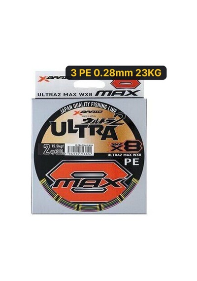 Ygk X049 Ultra 2 Max Pe Wx8 300m Multicolor İp Misina 3 Pe 0.28mm 23kg