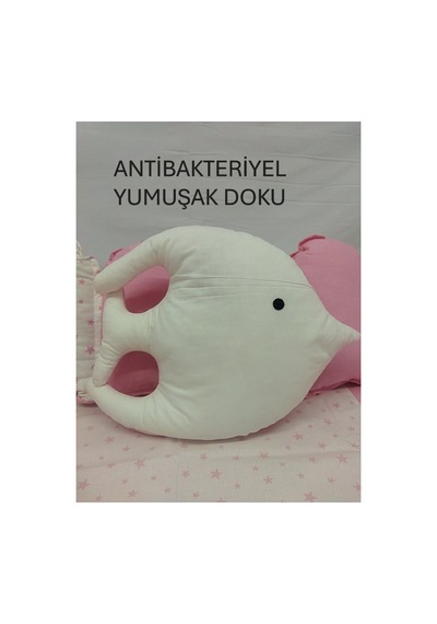 Montessori Uyku Seti 100 200, 8 Parça, %100 Koton, Çift Yönlü, Nevresim 155 215, Lastikli Çarşaf Pembe Krem