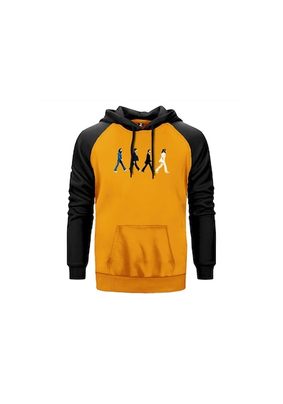 The Beatles Abbey Road Cartoon Sarı Renk Reglan Kol Sweatshirt Sarı