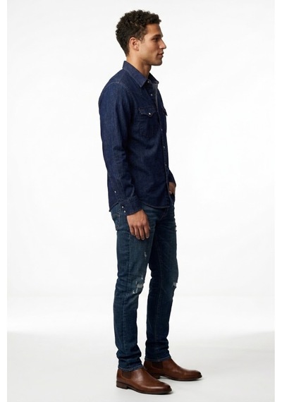Levi's Western Erkek Kot Gömlek --mavi-- Lacivert