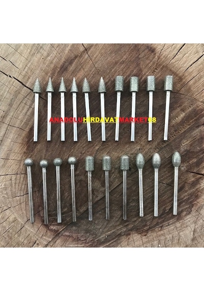 Özs Cam Delme Uç Seti Elmas Cam Oyma Seti 20Pcs Gravür Seti