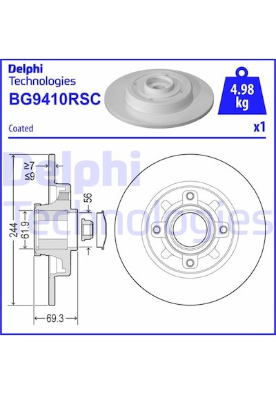 Delphı Arka Fren Aynası Poryalı Crossland-c4 Cactus-c3-c3 Aırcross-2008-208 244x9x4dl Dolu Bg9410rsc 1623835180 39181957