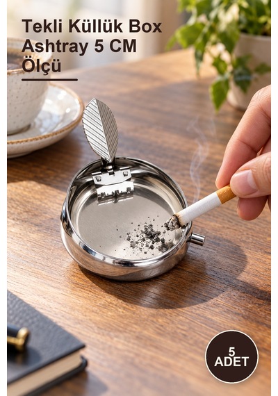 5 Adet Kabartmalı Yöresel Küllük Kutusu Tekli Küllük Box Ashtray 5 Cm Ölçü