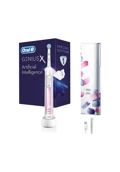 Oral-B Genius X Al Art of Brushing Blush Pink Şarj Edilebilir Diş Fırçası