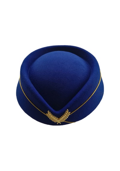 Dongxiaojie Sonbahar Kış Havayolu Hostess Cap Imitation Yün Tek Tip Uçak Hostes Cap Cosplay Sahnesi Kadın Bayanlar Kapağı Beige