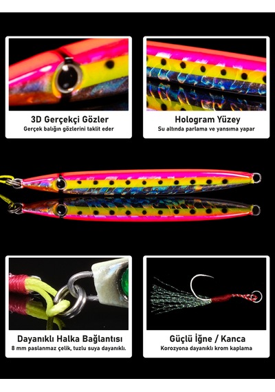 Jig, Zoka, Suni Yem, Glow Uv Metal Jig, 60gr 10cm Razor 60