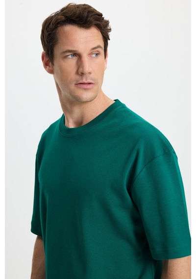 Tudors Unisex Oversize Geniş Kesim %100 Pamuk Yumuşak Dokulu Basic Bisiklet Yaka Yeşil Tişört-35178 Yeşil Tudors Unisex Oversize Geniş Kesim %100 Pamuk Yumuşak Dokulu Basic Bisiklet Yaka Yeşil Tişört-35178 Yeşil