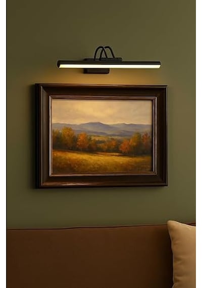 Sarjlı Led Flüt Resim Aplik 8w 3200k Gün Işığı 50cm Duvar Tipi Ayna/tablo Üstü Dekoratif Işık Ip20 Iç Mekan Kullanım Siyah