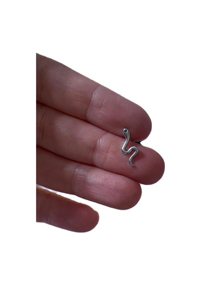Yılan Figürgü Kıkırdak Tragus Helix Pearsıng Küpe 316l Kararmaz Çelik Gümüş