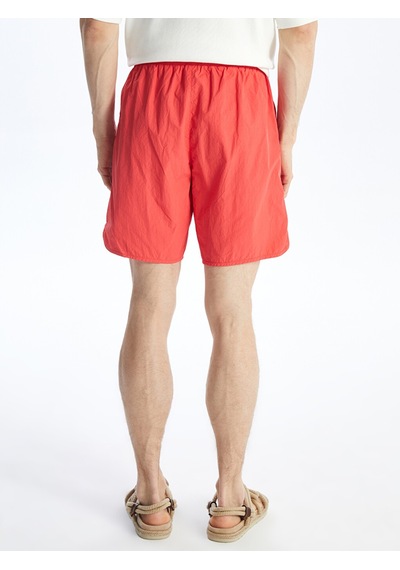 Lcw Swımwear Kırmızı Kısa Boy Baskılı Erkek Deniz Şortu