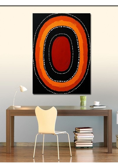 Kanvas Tablo Aborjin Renkli Soyut Sanat 100cmx140cm