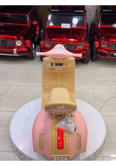 Vespa Akülü Motor 3-9 Yaş Pembe