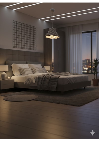 Stroom Beton Dokulu Dekoratif , Modern Sarkıt Avize Beyaz