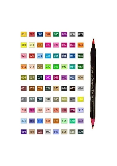 Zig Art & Graphic Twin Marker Çift Uçlu Çizim Kalemi 16 Light Bro