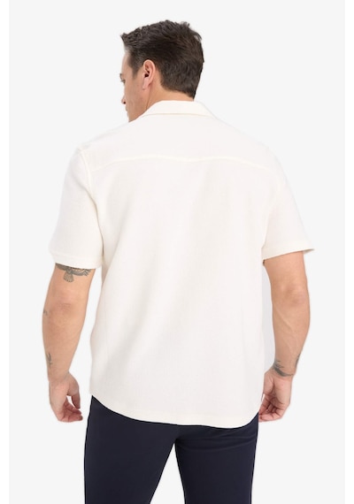 DeFacto Relax Fit Yazlık Apaş Yaka Pamuklu Kısa Kollu Gömlek B4130AX25SPER225