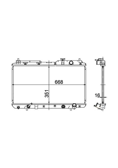 ORIS BHN000016 Radyatör Brazing Honda Crv 2.0İ 95 350X668X16