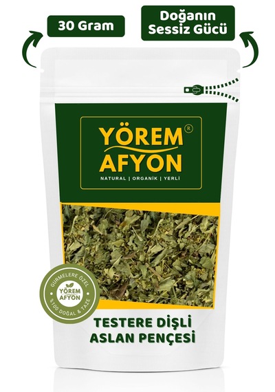 Yörem Afyon Kadınların Destekçisi Yüksek Rakım Mahsulü Testere Dişli Aslan Pençesi Alchemilla Vulgaris 30gr.