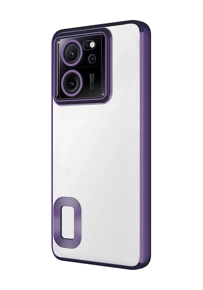 Goocamp Mi 13t Pro Kılıf Kamera Korumalı Logo Gösteren Omega Kapak - Lila Lila