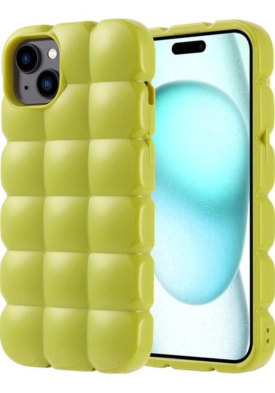 Apple Uyumlu iPhone 15 Plus Kılıf Parlak Esnek Silikon Dom Dom Kapak