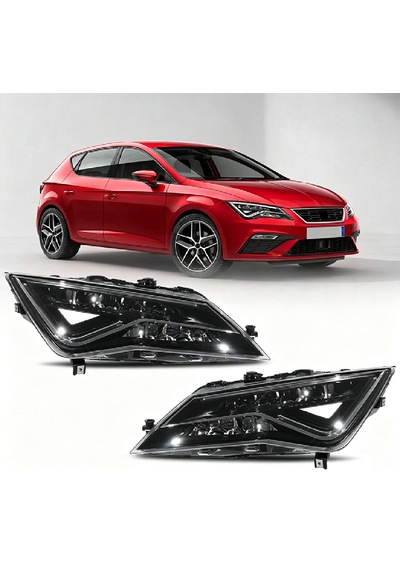 Seat Leon 2013-2020 5f Halojen Uyumlu Ledli Ön Far
