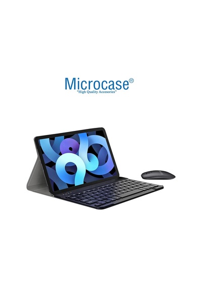 Apple Uyumlu iPad  Air 4.Nesil 10.9 2020 Bt Klavye Mouse + Standlı Kılıf - Bkk6