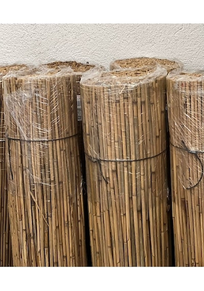 Doğal Kamış Hasır Çit 1m X 5m Doğal Bambu -bahçe Çiti - Gölgelik Hasır -tavan Dekorasyon