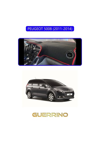 Peugeot 5008 2011-2014 Torpido Koruma Halısı Mavi Kenar 1 Adet