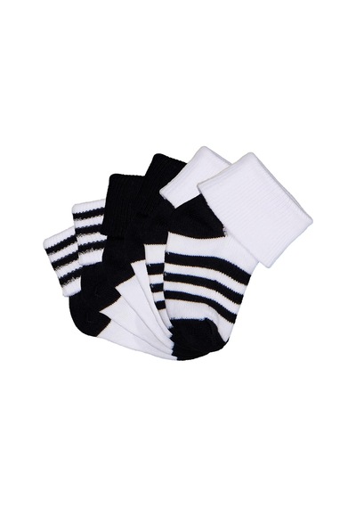 Civil Baby Siyah-beyaz Asetat 0-24 Ay Çorap Setleri - Standart Standart Standart