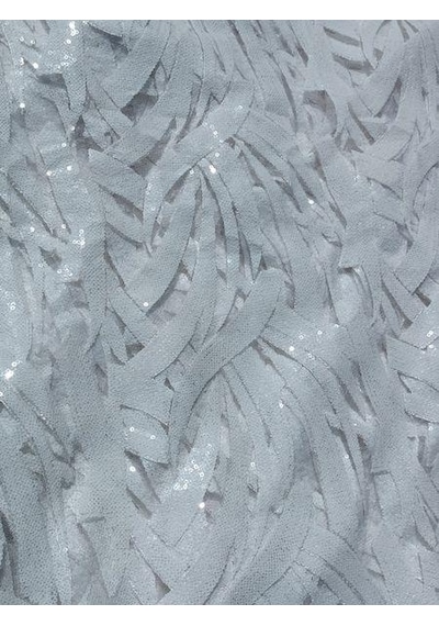 Pullu Nakışlı Beyaz Dantel Abiyelik Gelinlik Tül Kumaş 1,30X30M