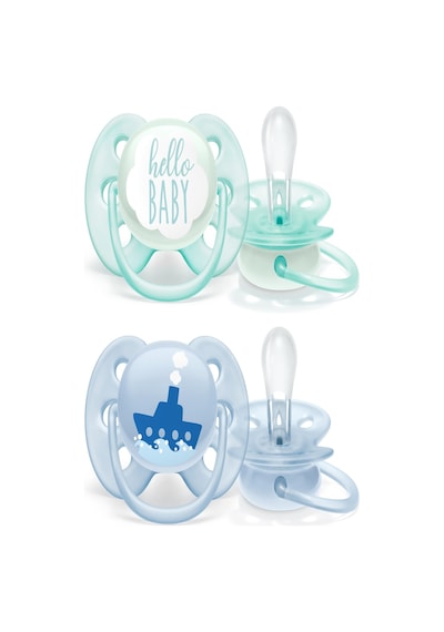 Philips Avent Ultra Soft Erkek Bebek Emzik 0-6 Ay Mavi - Yeşil