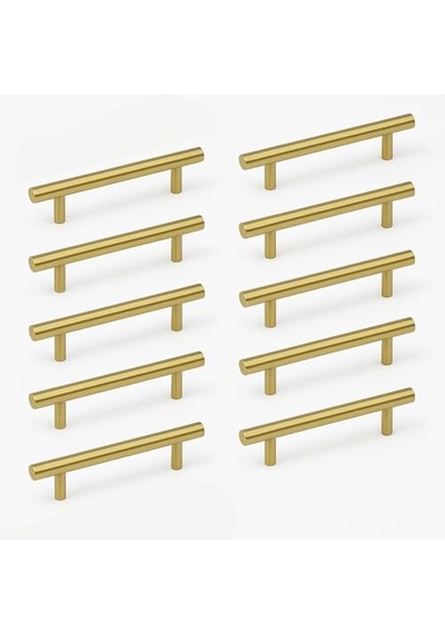 Alteta 10 Adet 128 Mm - 12.8 Cm Gold Altın Metal Mobilya Mutfak Çekmece Dolap Kulbu Kulpu Kulpları 155 x 230 MM (Büyük Boy)