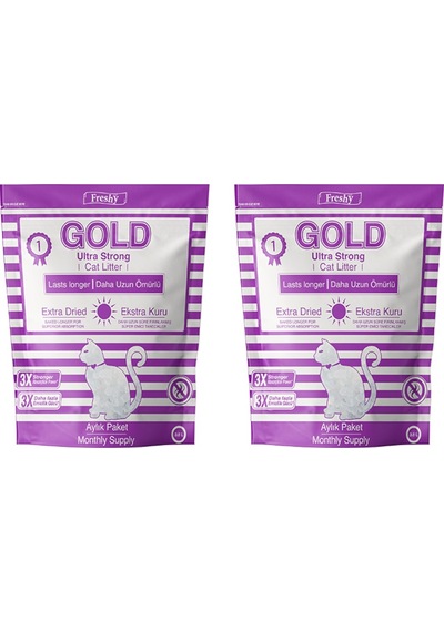 Freshy Gold Ultra Strong Silika Kristal Kedi Kumu 2 x 3800 ML