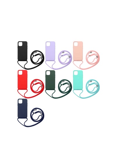 Apple Uyumlu iPhone 12 Mini Csk Zore Ropi Kılıf-kırmızı