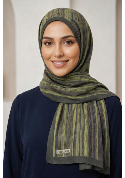 Cardion Pamuk İpek Şal - 70 X 180 - 06303 Yeşil