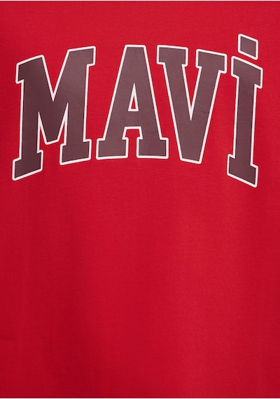 Mavi - Mavi Logo Baskılı Kırmızı Tişört 0611711-70467