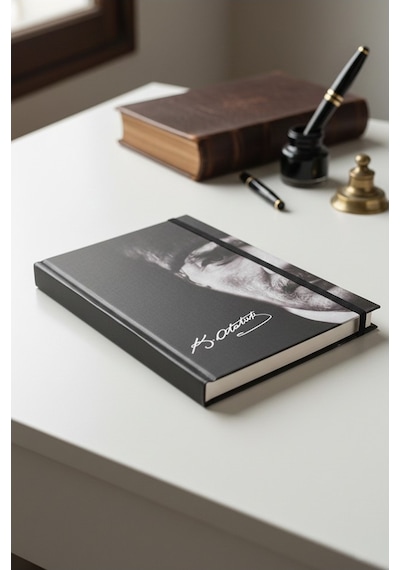 Atatürk Tarihsiz Ajanda Kuşe Kapak Koyu Gri 1 Adet Atatürk Modalist Çizgili Defter Lastikli 14x20 Cm Günlük Planlayıcı
