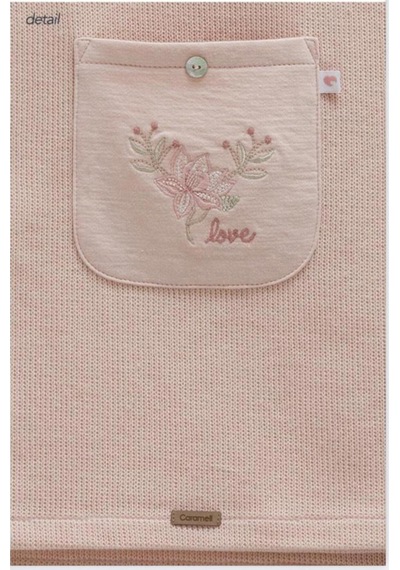 Soft Style Girl Kız Triko Görünümlü Penye Battaniye Pembe