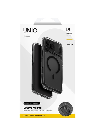 Apple iPhone Uyumlu 18 Pro Max Kılıf Lifepro Xtreme Airlite Köşe Koruma Ve Leke Tutmama Teknolojisi Magsafe Kapak Siyah